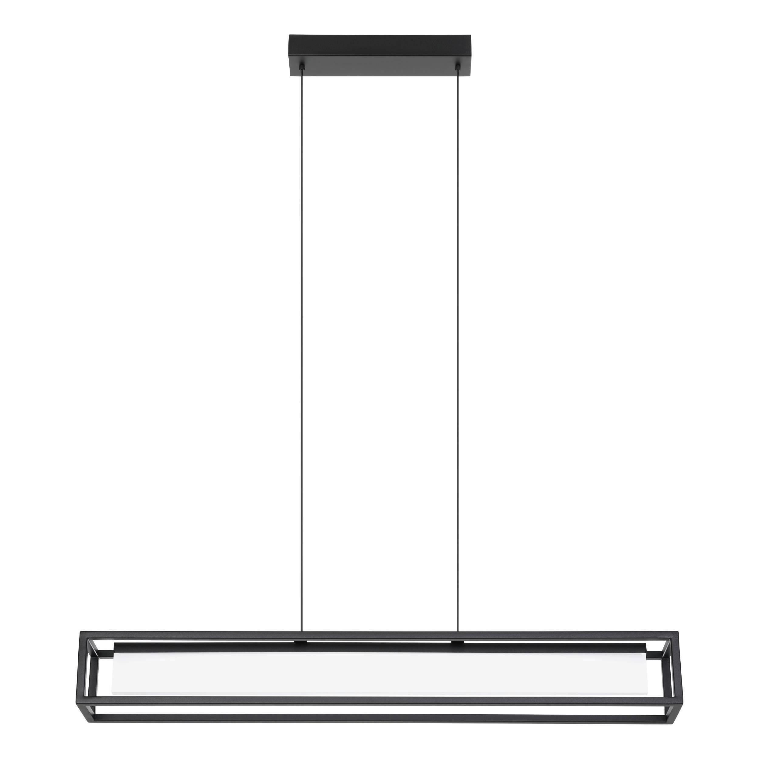 Hängeleuchte 39629 Gualajo - Schwarz, Design, Kunststoff/Metall (89/10/150cm) - Eglo