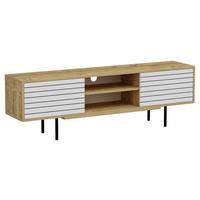 Nízká komoda, barvy dubu/bílá - bílá/černá, Design, kompozitní dřevo (160/50,5/35cm) - Livetastic