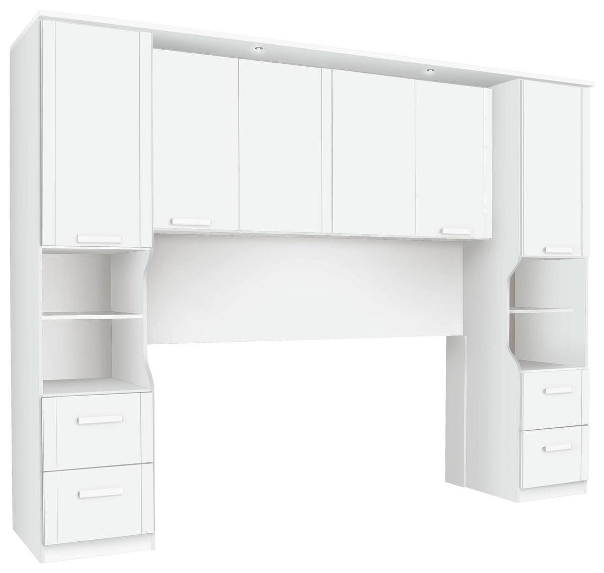 Bettüberbau Lindau B: 281 cm Weiß - Weiß, KONVENTIONELL, Holzwerkstoff (281/212/58cm) - Rauch Möbel