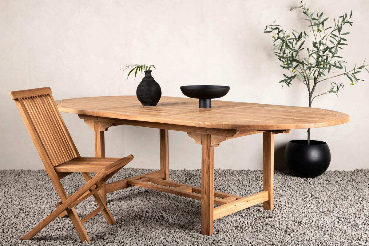 Gartentisch Kenya Teakholz L 180 Cm - Teakfarben, KONVENTIONELL, Holz (180/120/75cm) - Gardenson