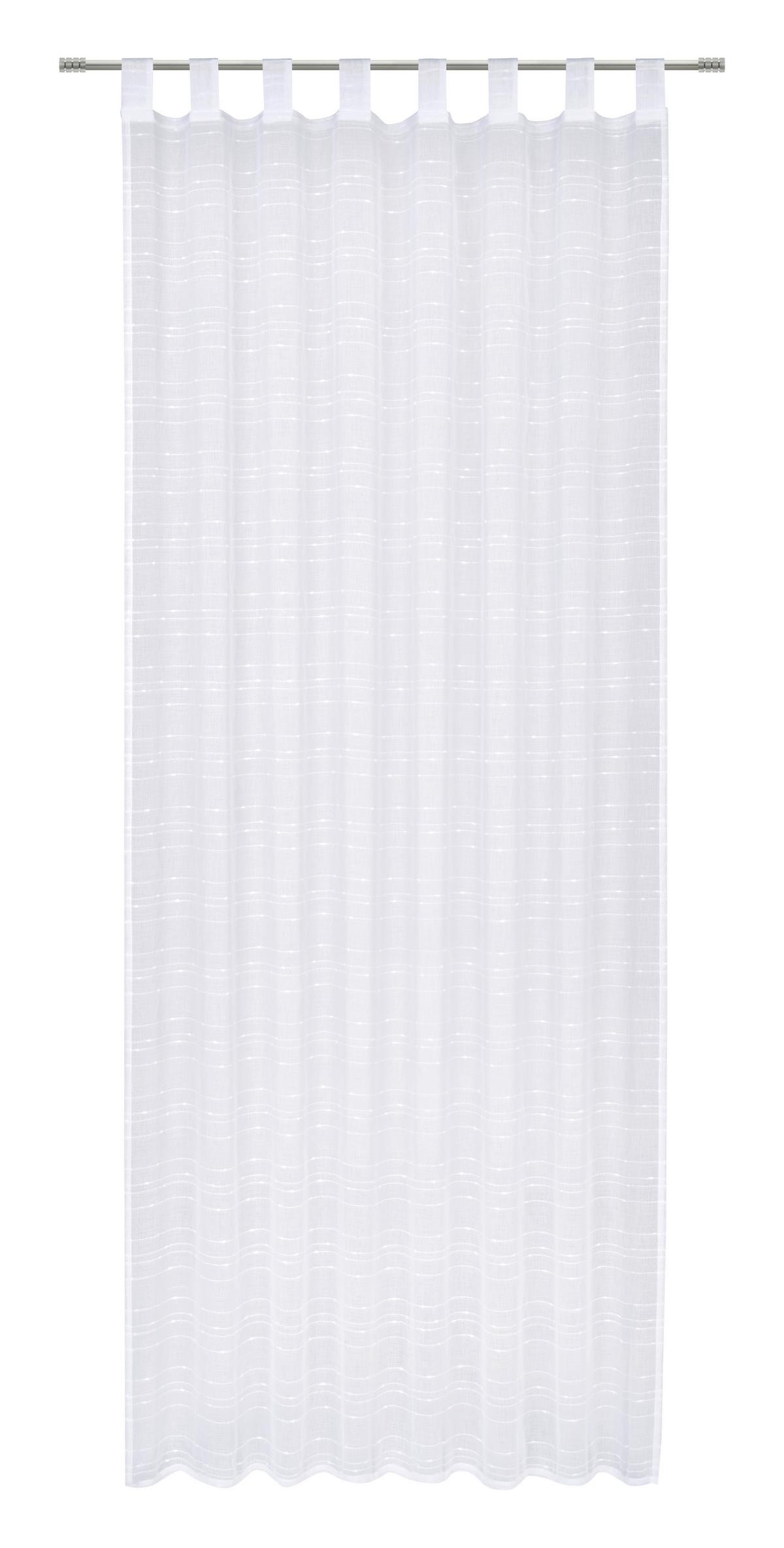 ZÁVĚS S POUTKY IDA - bílá, Konvenční, textil (135/245cm) - Based