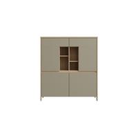 Sideboard Stranda Eukalyptus/Holzfarben B: 111cm - Eukalyptusholzfarben/Eichefarben, Design, Holzwerkstoff (111/125/39cm) - MID.YOU