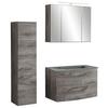 Badmöbel-Set 3-Tlg. Stockholm B: 110 cm Grau - Eichefarben/Eiche grau, KONVENTIONELL, Glas/Holzwerkstoff (110cm) - Held