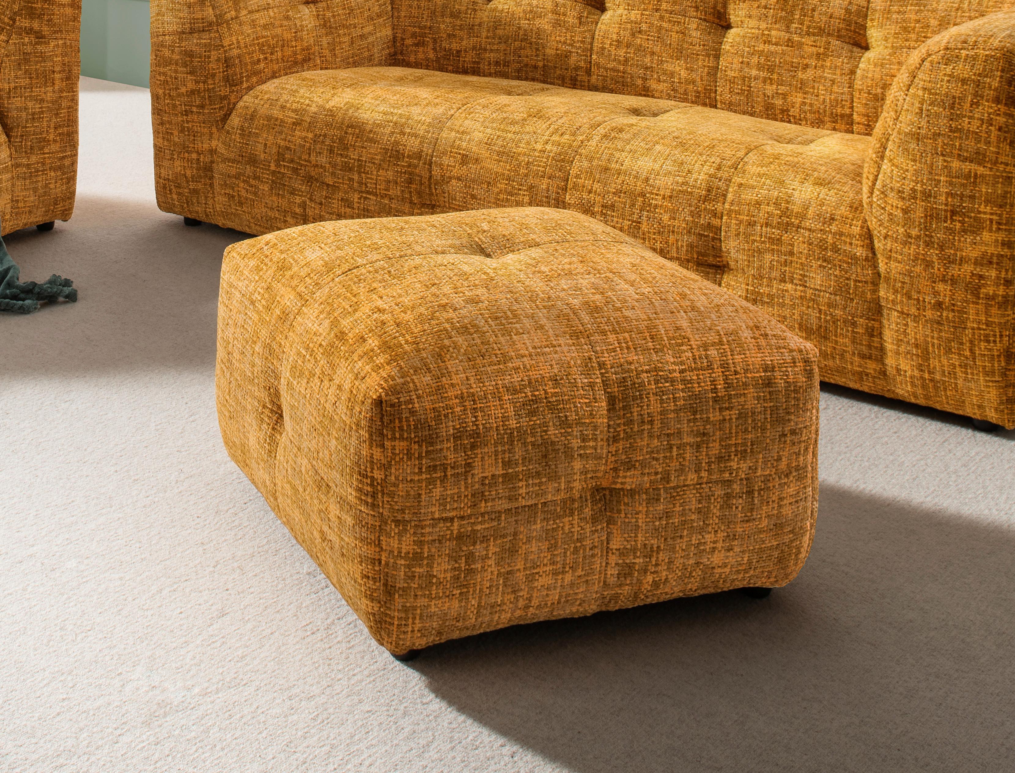 Hocker Velice, Goldfarben B: 72 Cm - Goldfarben/Schwarz, Design, Textil (72/44/72cm) - Livetastic