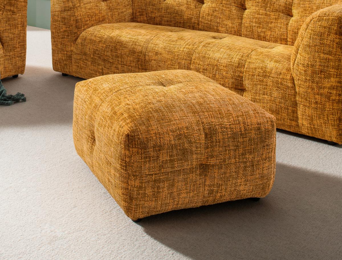 Hocker Velice, Goldfarben B: 72 Cm - Goldfarben/Schwarz, Design, Textil (72/44/72cm) - Livetastic