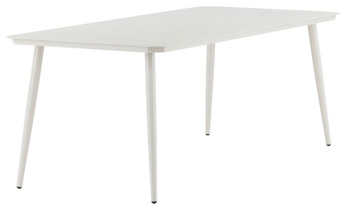 Gartentisch Lina Aluminium L 200 Cm - Beige, KONVENTIONELL, Metall (200/90/75cm) - Gardenson