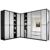 Eckschrank Mit Spiegel + Laden 224x314 Cm Anthrazit/weiß - Weiß/Grau, Design, Holzwerkstoff (224/314cm) - Rauch Möbel