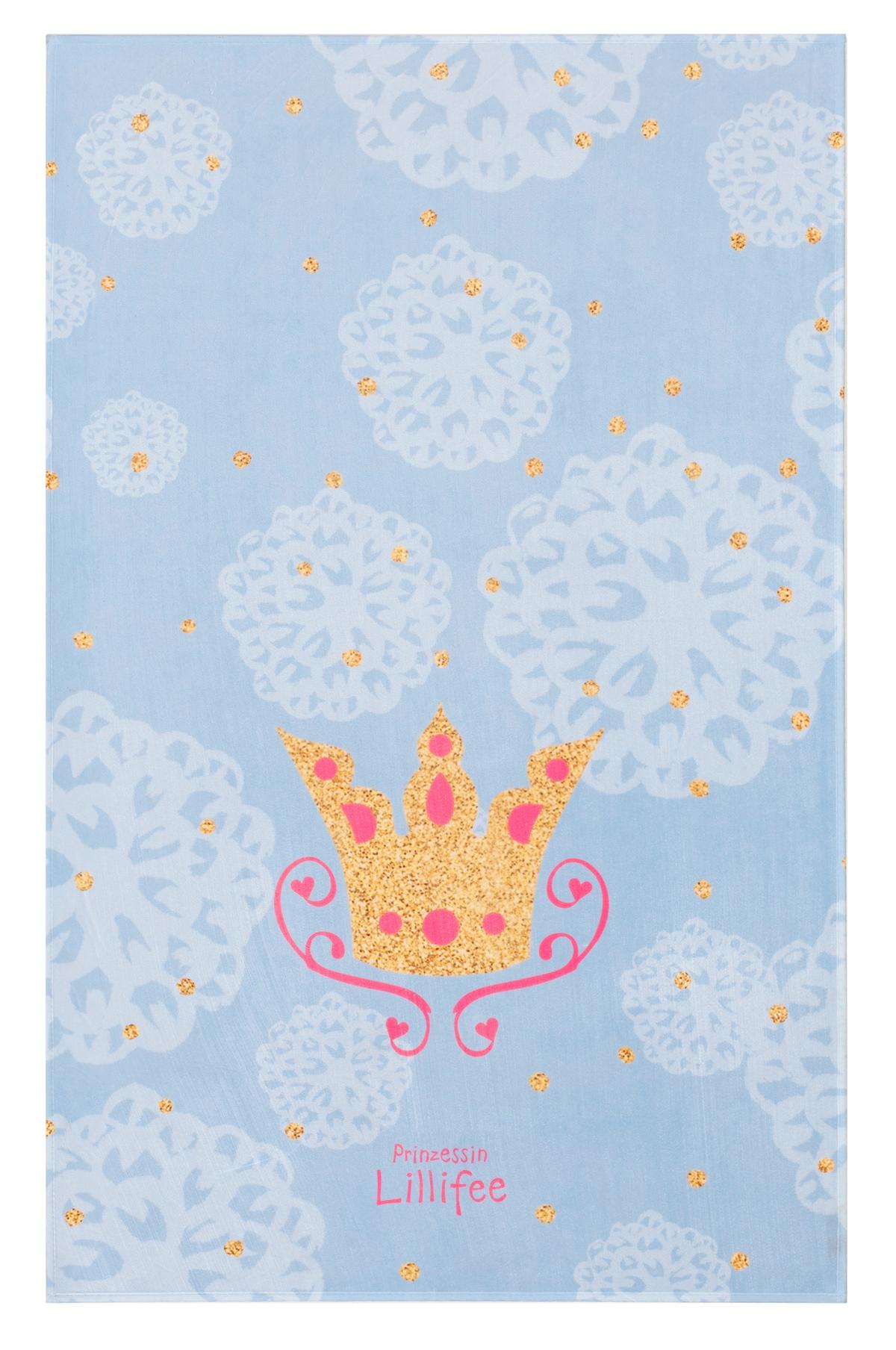 Kinderteppich Krone Blau Prinzessin Lillifee 100x160 Cm - Blau/Pink, Trend, Textil (100/160cm)