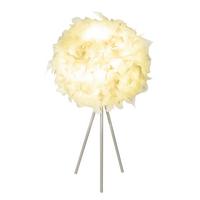 Tischleuchte 15057t - Weiß, Design, Textil/Metall (35/65cm) - Globo