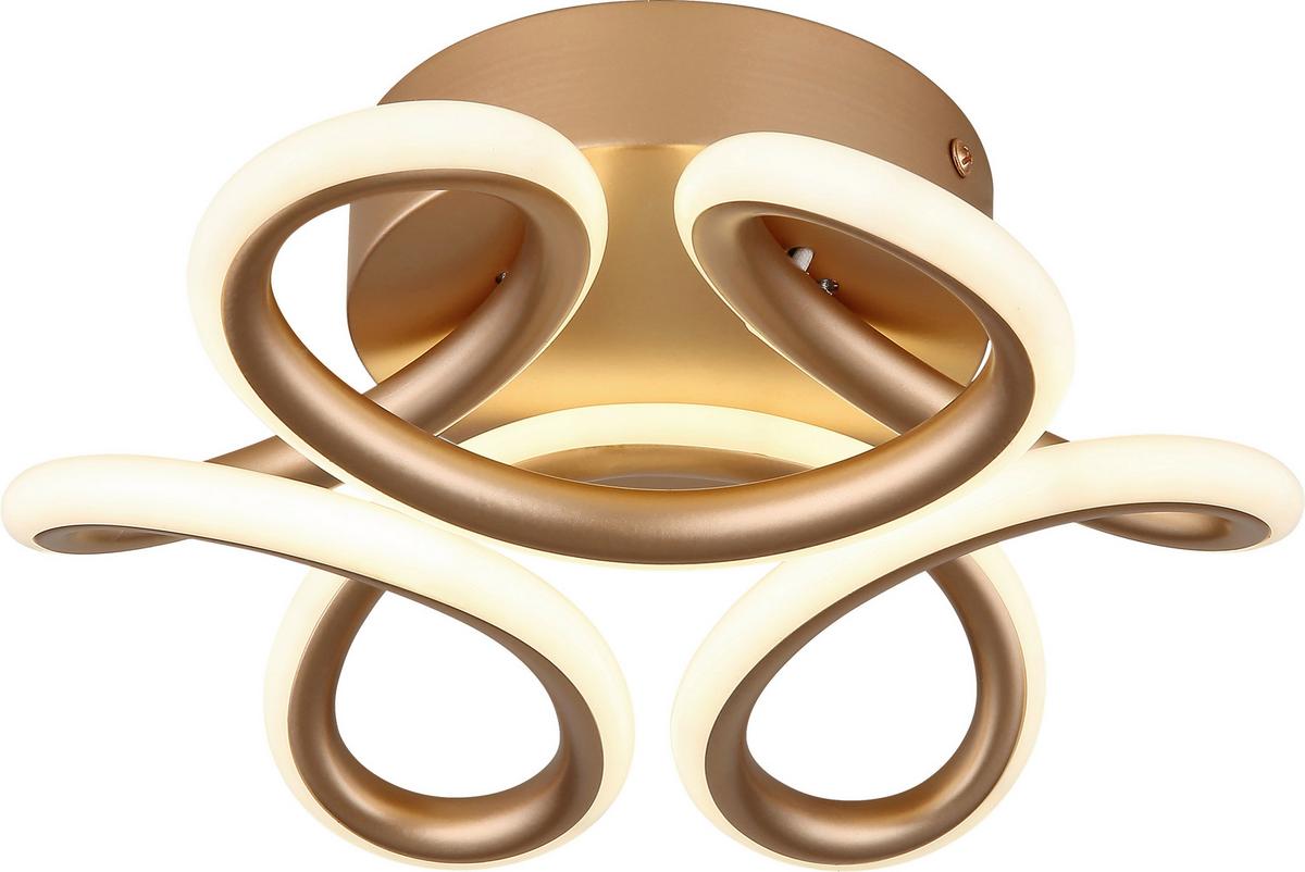 Led-deckenleuchte Christian - Champagner/Opal, Basics, Kunststoff/Metall (77,5/58,5/17,5cm)