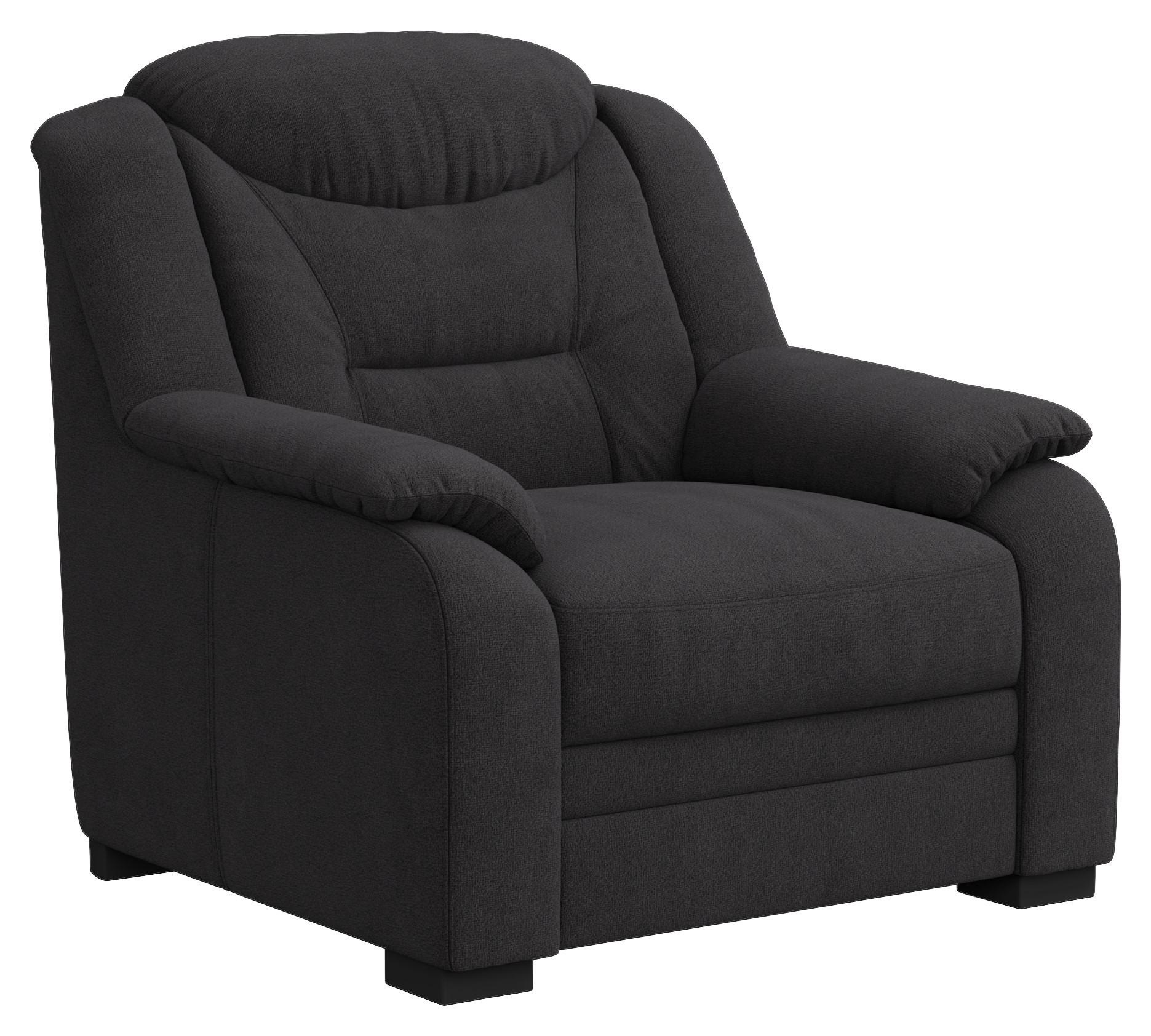 Sessel Marcus Schwarz B: 97 cm - Schwarz, Basics, Textil (97/99/99cm) - MID.YOU