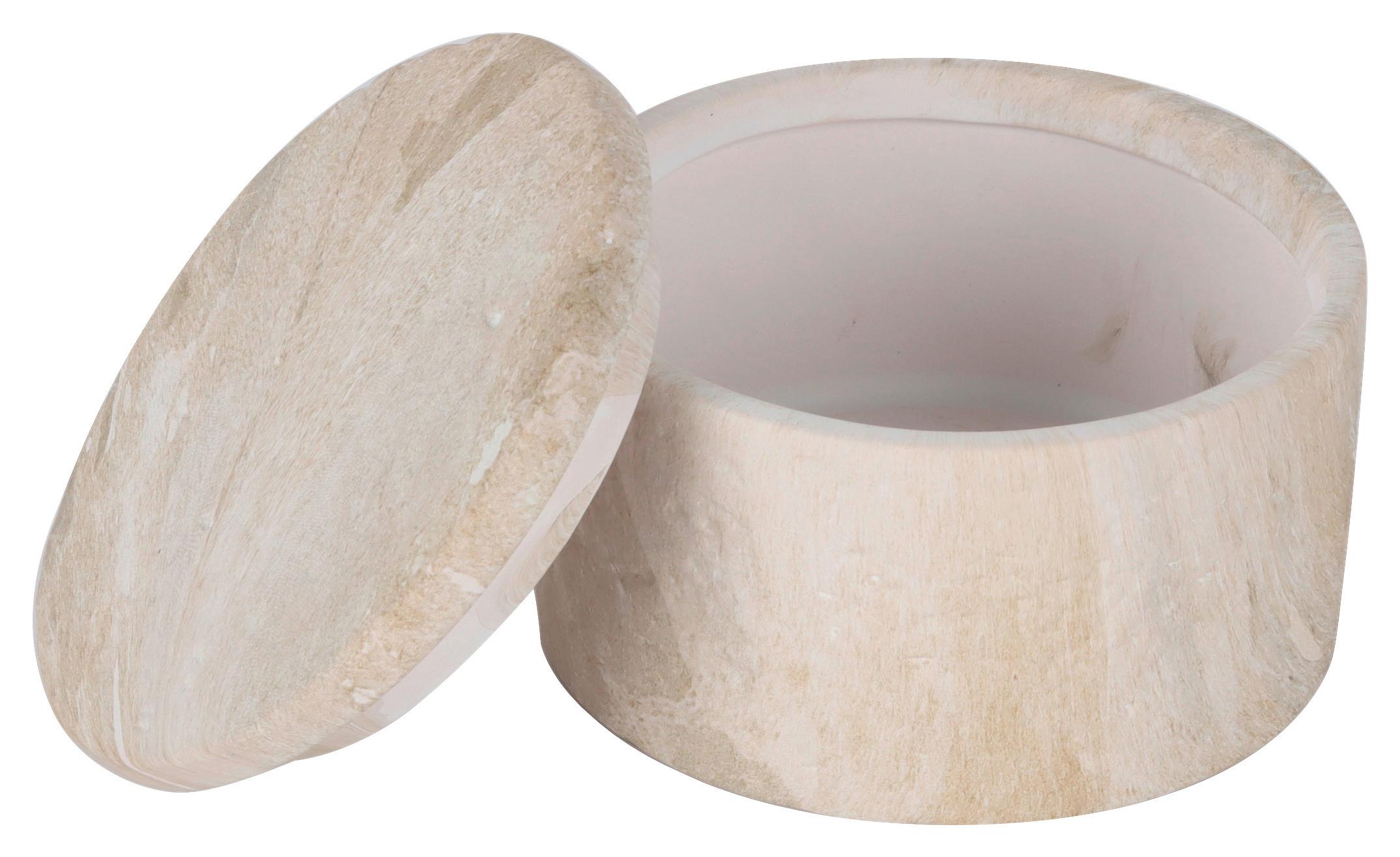 Dekorační box SIMONE - béžová, keramika (11/6,7cm) - Mömax