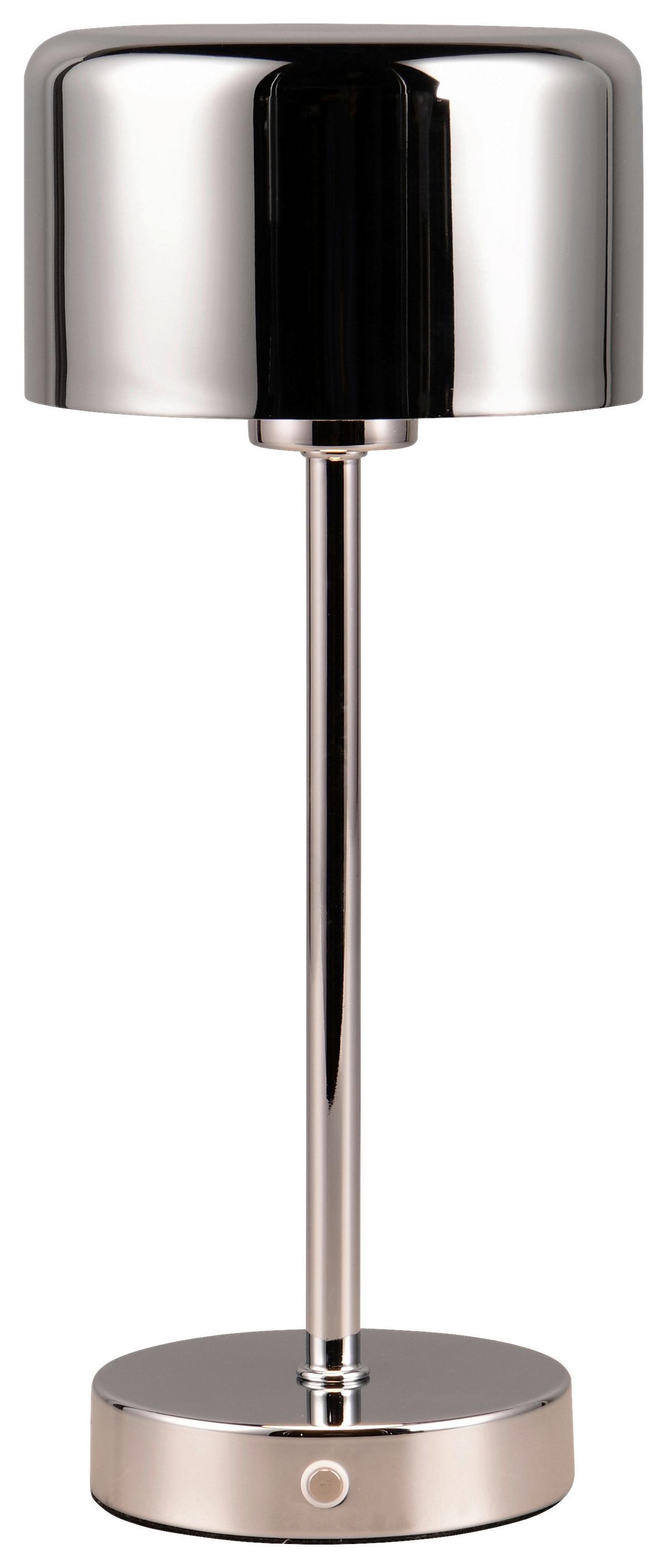 Akku-Tischleuchte Tiana - Chromfarben, MODERN, Kunststoff/Metall (12,6/30cm) - Luca Bessoni