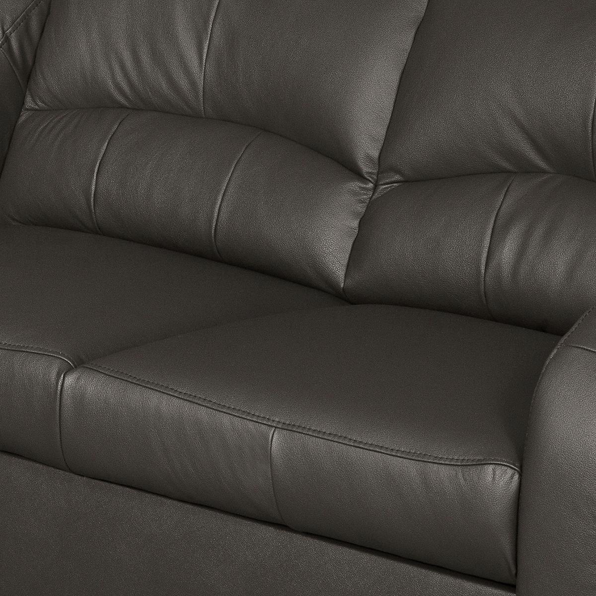 Ecksofa Tilo Dunkelbraun S: 168 cm - Dunkelbraun/Schwarz, Design, Leder/Textil (168/227cm) - Livetastic