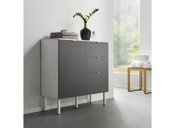 Skrinka Bianco - sivá/biela, Moderný, kov/drevo (90/86,50/35cm) - Modern Living Skrinka Bianco - sivá/biela, Moderný, kov/drevo (90/86,50/35cm) - Modern Living
