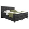 Boxspringbett Mit Topper 180x200 Cm Köln-Bk - Anthrazit/Silberfarben, KONVENTIONELL, Textil (180/200cm) - MID.YOU