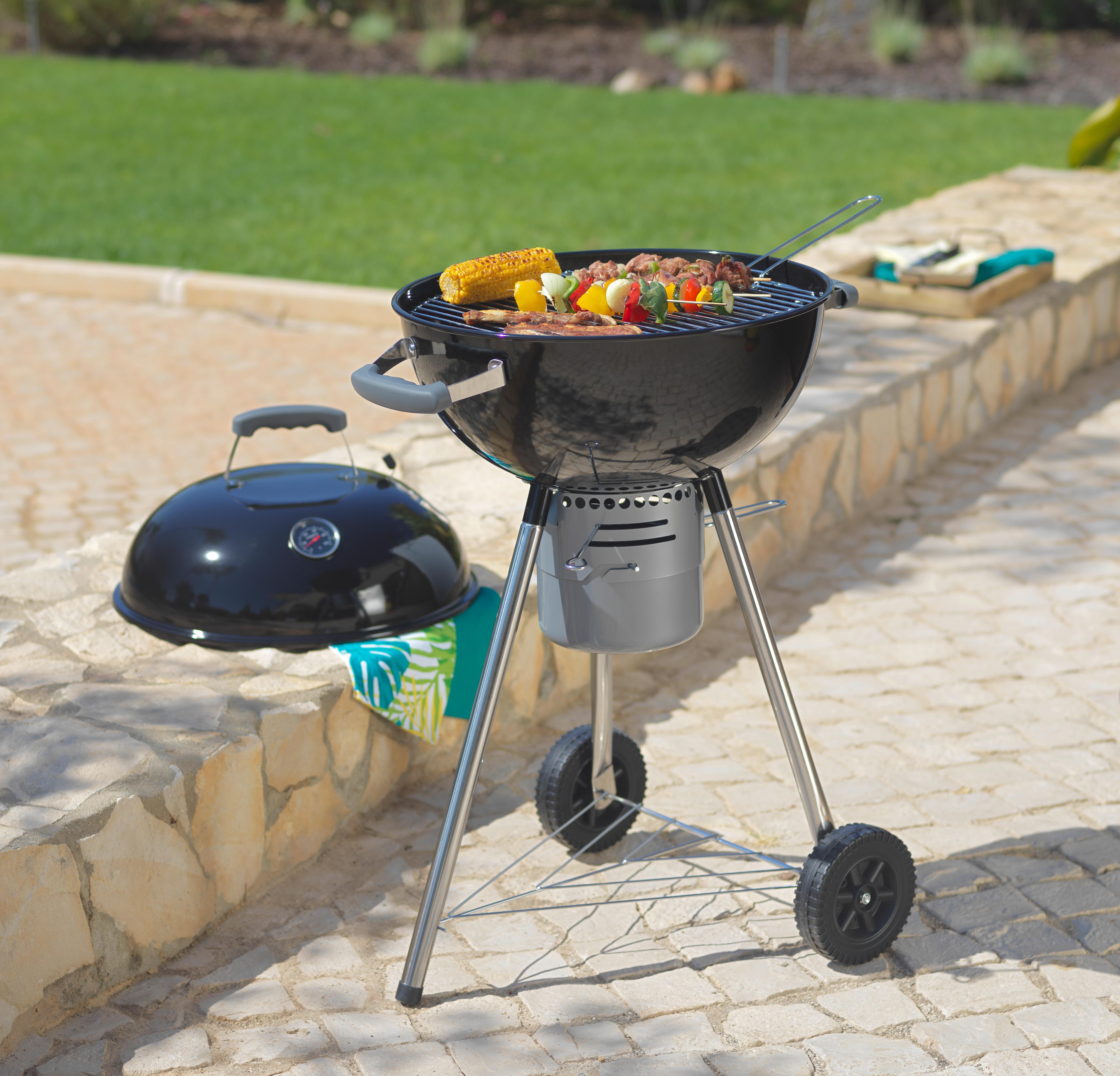 Kulatý Gril Grillmax 3 - černá/barvy stříbra, kov/plast (71,5/124/58cm) - Modern Living