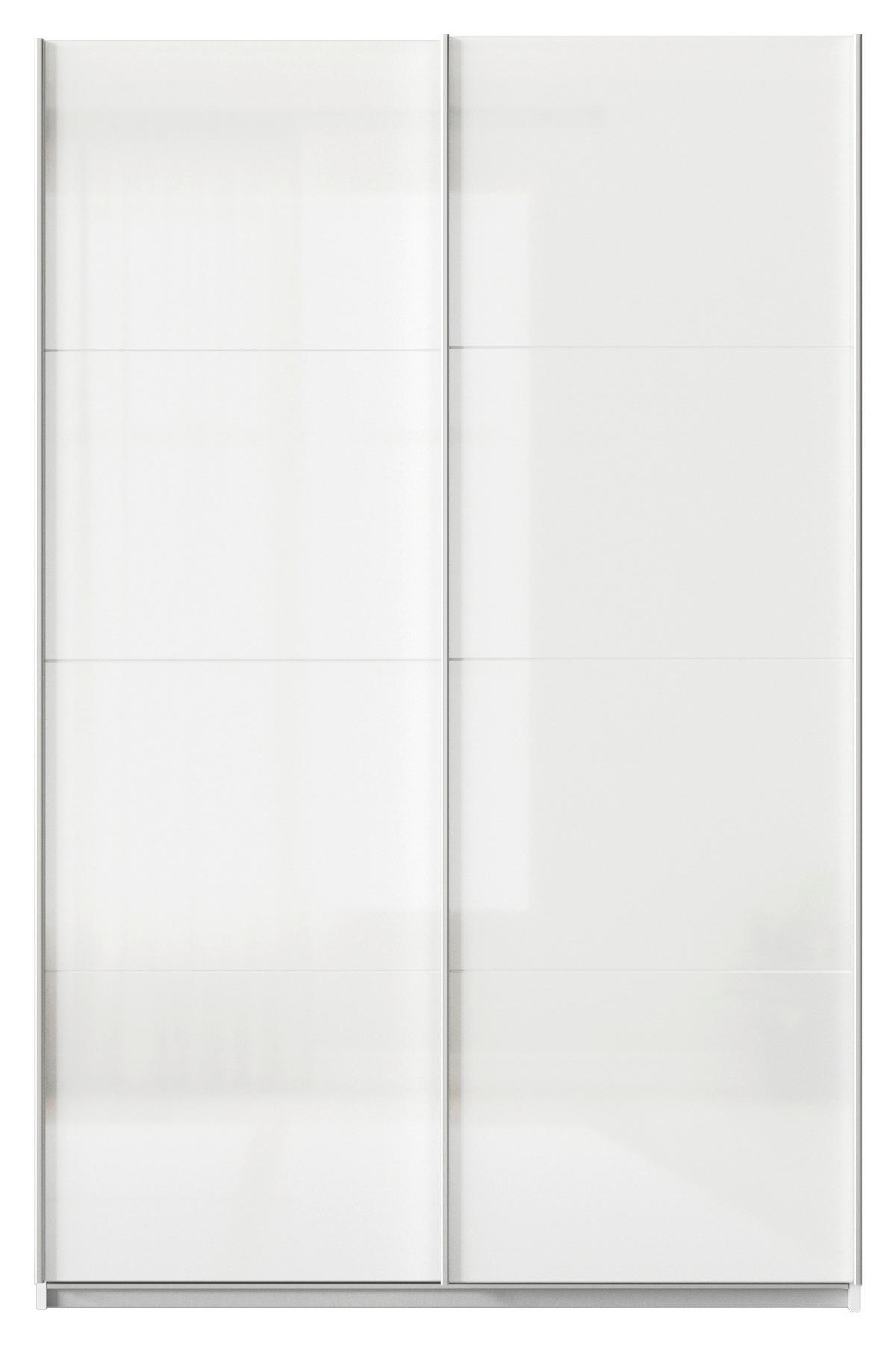 Schwebetürenschrank Feldkirch 136 Normalhöhe - Weiß Hochglanz/Weiß, MODERN, Holzwerkstoff (136/210/62cm)