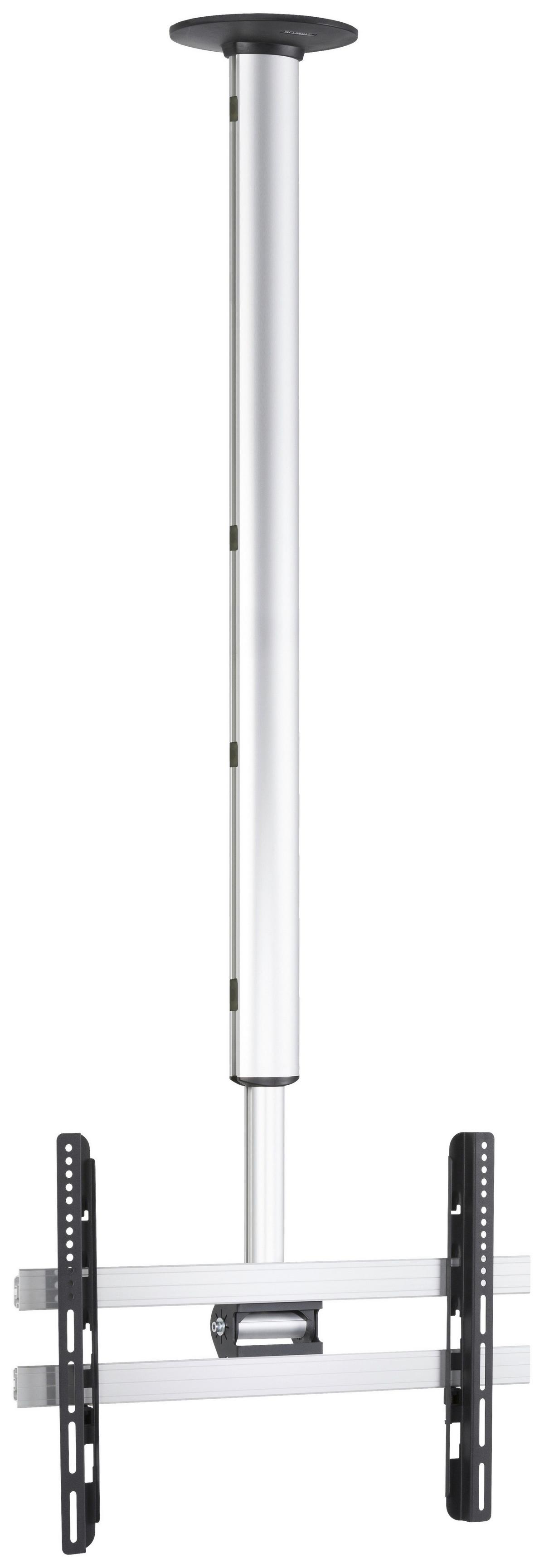 Tv- Halterung Cm 4 Schwarz/silberfarben B: 62 Cm - Silberfarben/Schwarz, MODERN, Metall (62/200/19cm) - MID.YOU