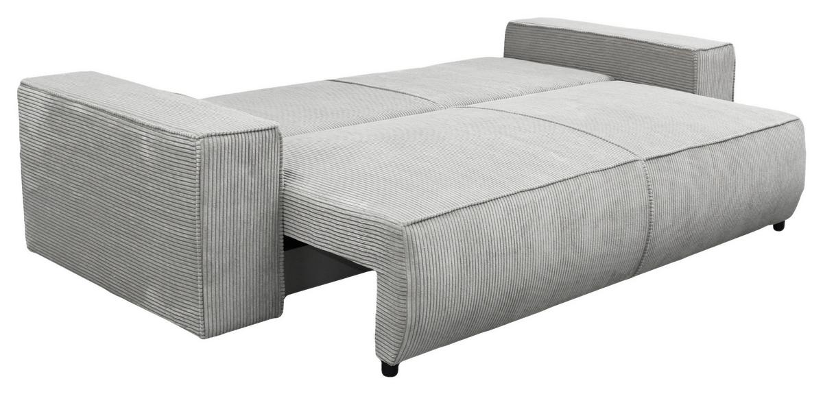 Schlafsofa Loft Grau B: 255cm - Schwarz/Grau, Design, Textil (255/90/97cm) - MID.YOU