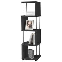 STOJACÍ REGÁL STICKS - čierna, Modern, kompozitné drevo/plast (33/126/33cm) - Mömax