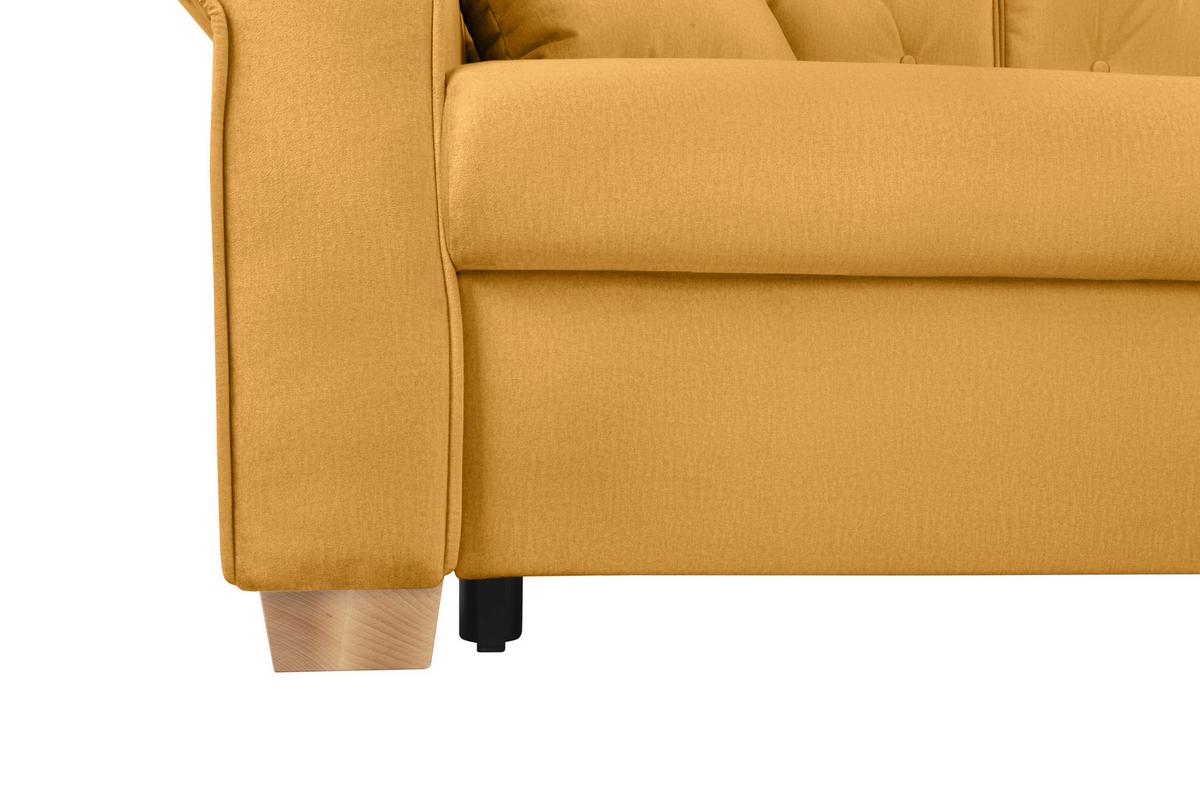 Schlafsofa Arles, Gelb 40 B: 240 Cm - Gelb/Buchefarben, Design, Textil (240/94/98cm) - MID.YOU