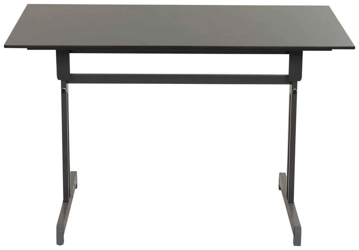 Gartentisch Klappbar Stahl L: 120cm - Anthrazit, MODERN, Holzwerkstoff/Metall (120/80/71cm) - Gardenson