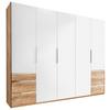 Drehtürenschrank Mit Laden 250cm Level 36a, Weiß/eiche - Eichefarben/Weiß, MODERN, Holzwerkstoff (250/216/58cm) - MID.YOU