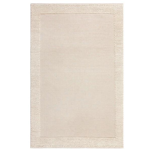 Handwebteppich Bobble Wool Border - Creme, Trend, Textil (200/290cm)