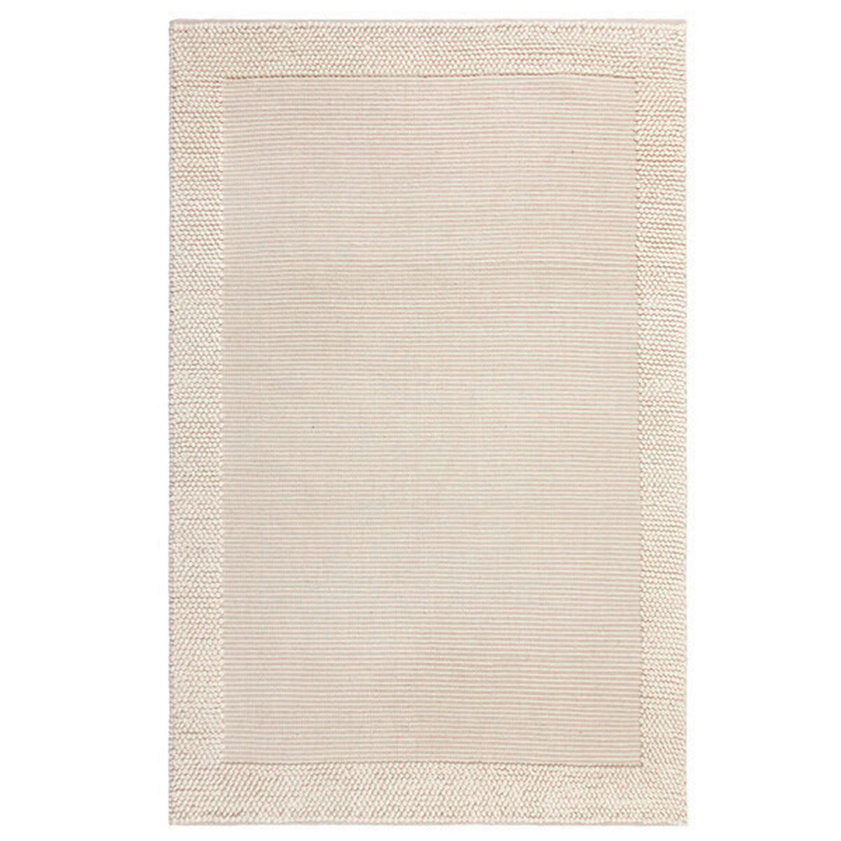 Handwebteppich Bobble Wool Border - Creme, Trend, Textil (200/290cm)