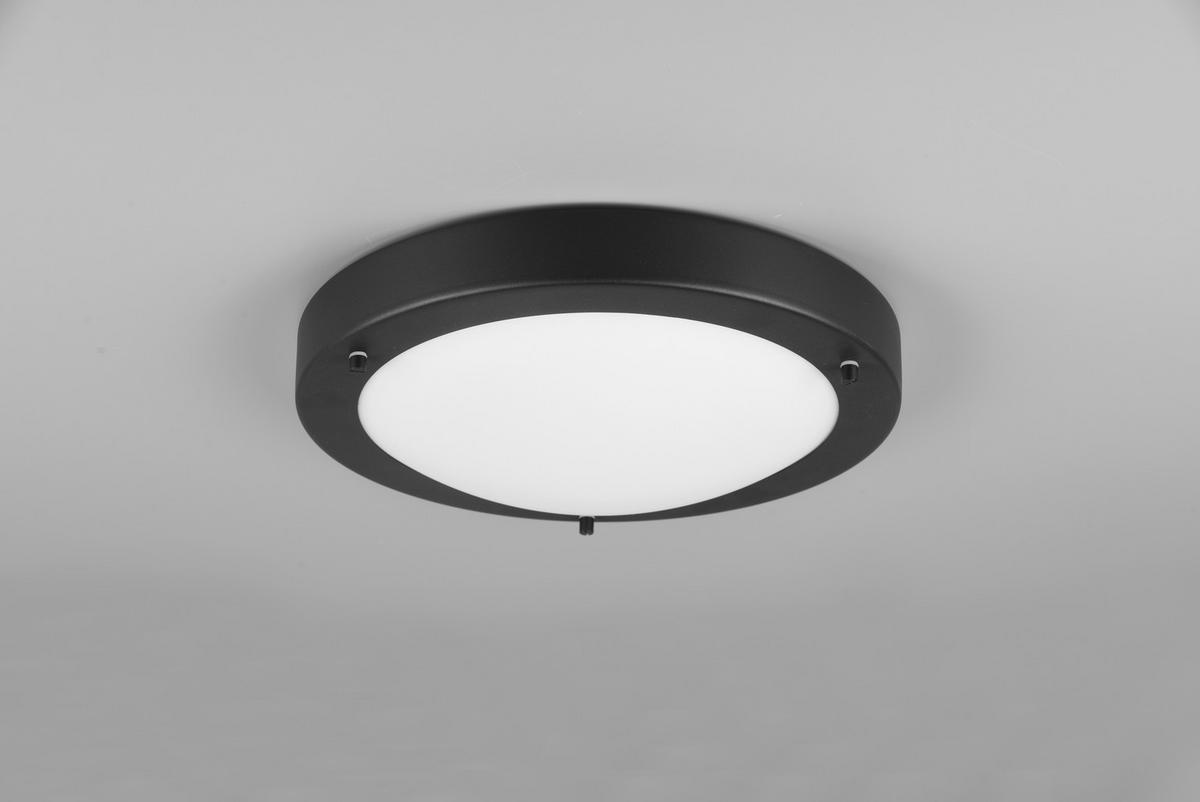 Deckenleuchte Condus Ø 31,5 cm 1-Flammig - Schwarz/Weiß, Basics, Glas/Metall (31,5/8cm) - Trio Leuchten