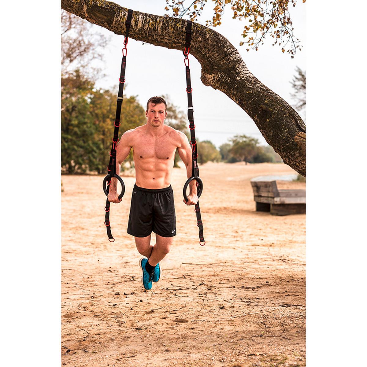 Fitness-set Tunturi Pro Suspension Trainer - Rot/Schwarz, KONVENTIONELL, Kunststoff/Metall (34,5/26/26,5cm)