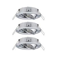 Deckenleuchte 3er-Set Ø 8,4 cm 3-Flammig, Rund - Chromfarben/Alufarben, Basics, Metall (8,4cm) - Paulmann