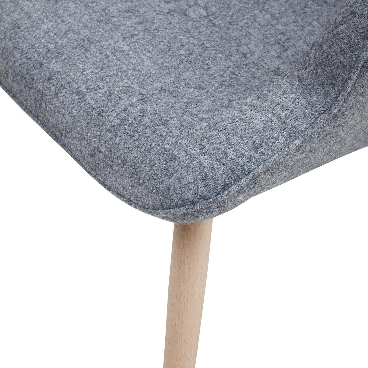 Sessel Grau B: 80 Cm - Eichefarben/Grau, MODERN, Textil (80/92/99cm) - Livetastic