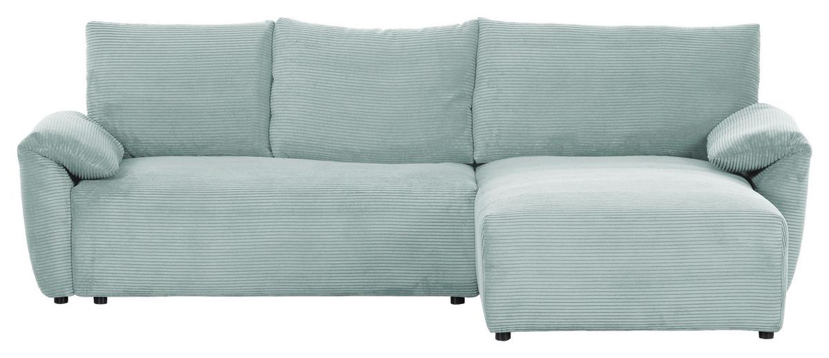 Ecksofa Cuty Mintgrün S: 266x180 cm - Schwarz/Mintgrün, KONVENTIONELL, Textil (266/180cm) - MID.YOU
