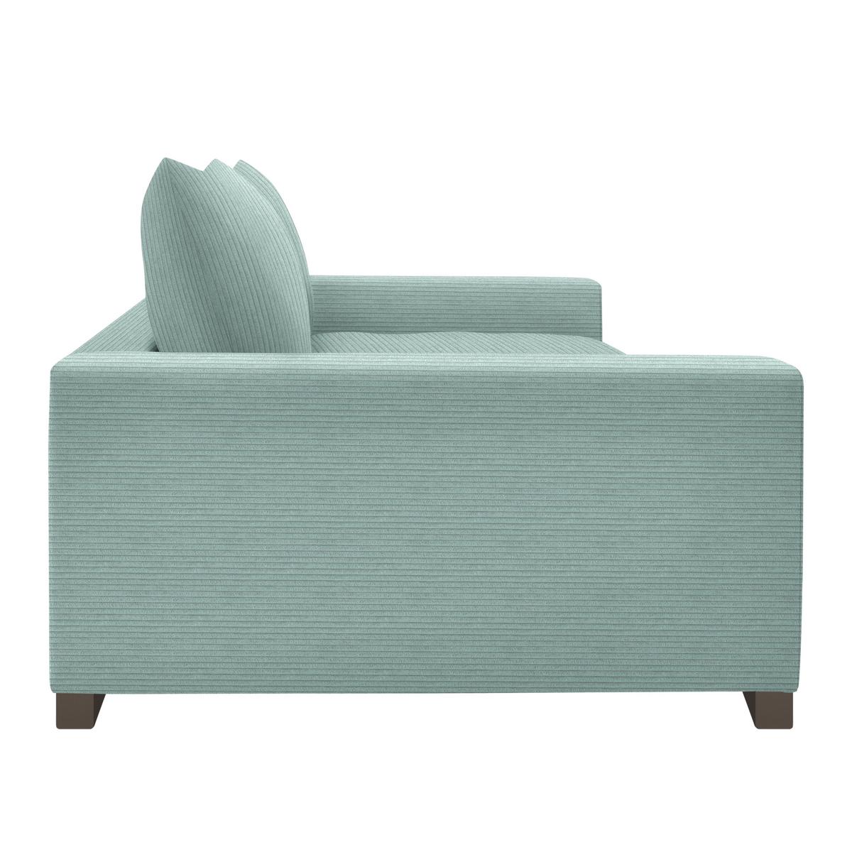 Mega pohovka PEDRO 1200, šalvějově zelený manšestr - šalvějově zelená, Moderní, kov/dřevo (261/83/124cm) - Mömax