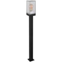 Außenleuchte 40 W Aluminium - Klar/Schwarz, Basics, Kunststoff/Metall (10/10/100cm) - Globo