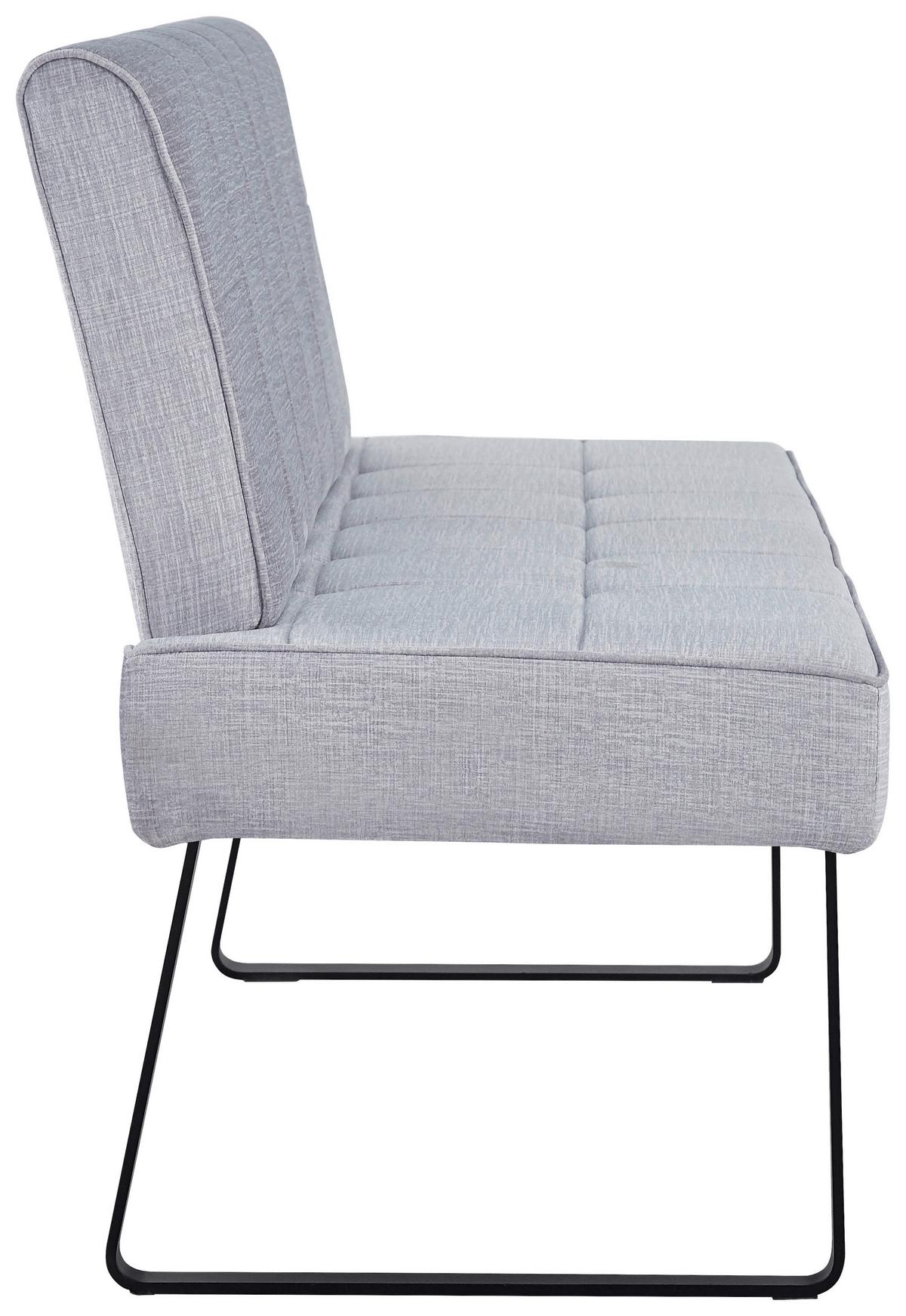 Sitzbank Tilos Mit Lehne Samt Hellbraun, B: 140 Cm - Hellbraun, KONVENTIONELL, Textil/Metall (140/88/62cm) - MID.YOU