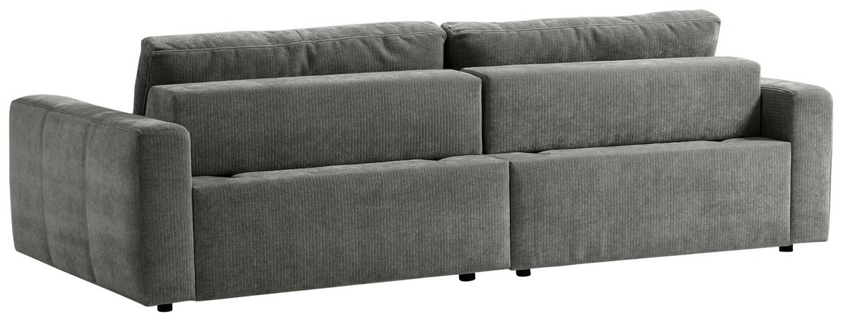 BIGSOFA BE COMFY - Schwarz/Grau, MODERN, Textil (264/83/126cm) - Trendmanufaktur