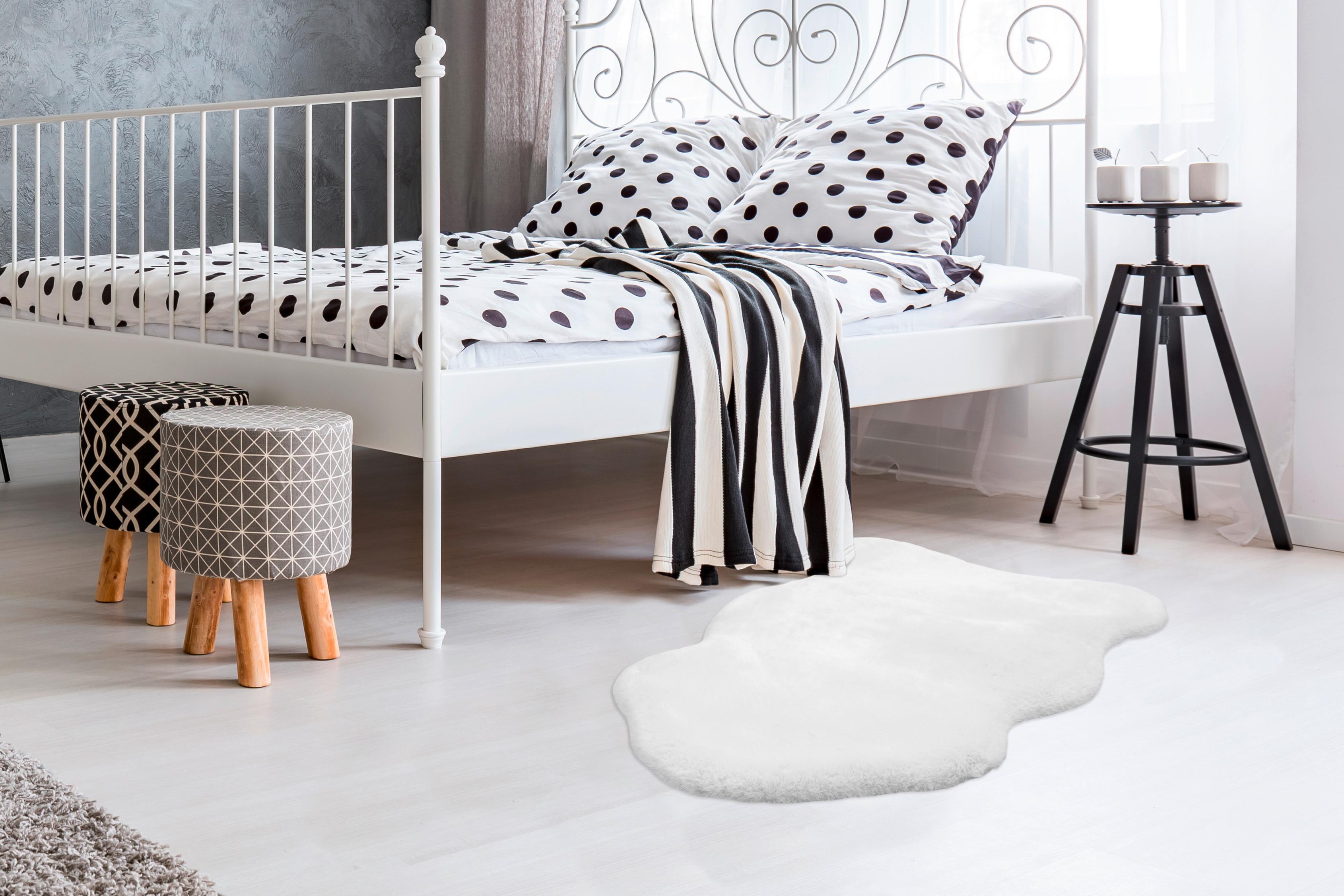 Kunstfell Rabbit Weiß 60x90 Cm Textil - Weiß, Trend, Textil (60/90cm) - Kayoom