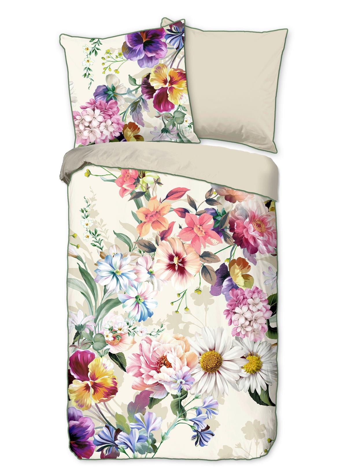 Wendebettwäsche Novara Multicolor 135x200 cm - Multicolor, Natur, Textil (135/200cm)