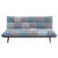Schlafsofa Patchwork - Grau/Hellblau, MODERN, Holz/Textil (185/80/91cm) - Ombra Schlafsofa Patchwork - Grau/Hellblau, MODERN, Holz/Textil (185/80/91cm) - Ombra