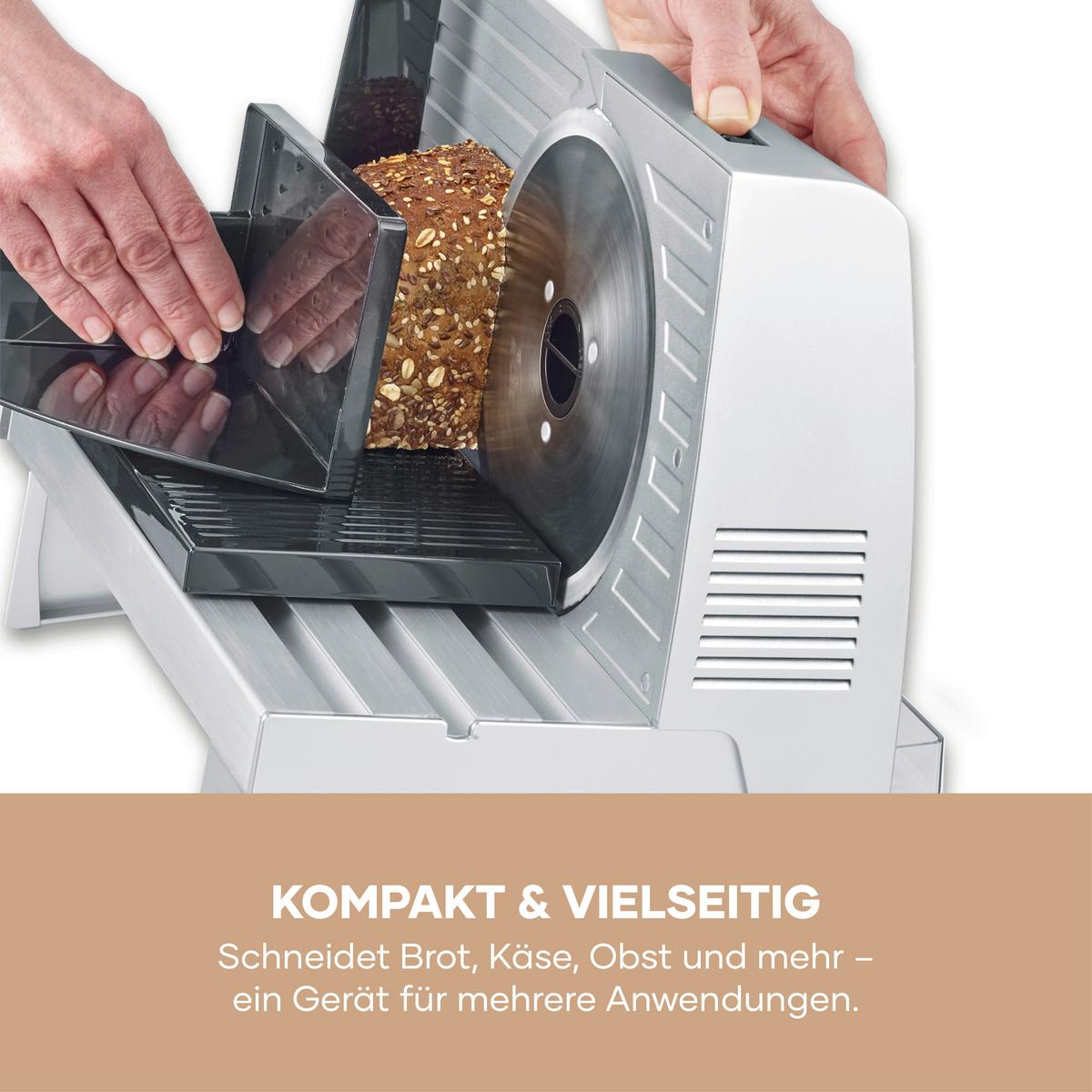 Allesschneider BxHxT: ca. 36x24,5x23,4 cm - Edelstahlfarben, Basics, Kunststoff/Metall (36/24,5/23,4cm) - Silva Schneider