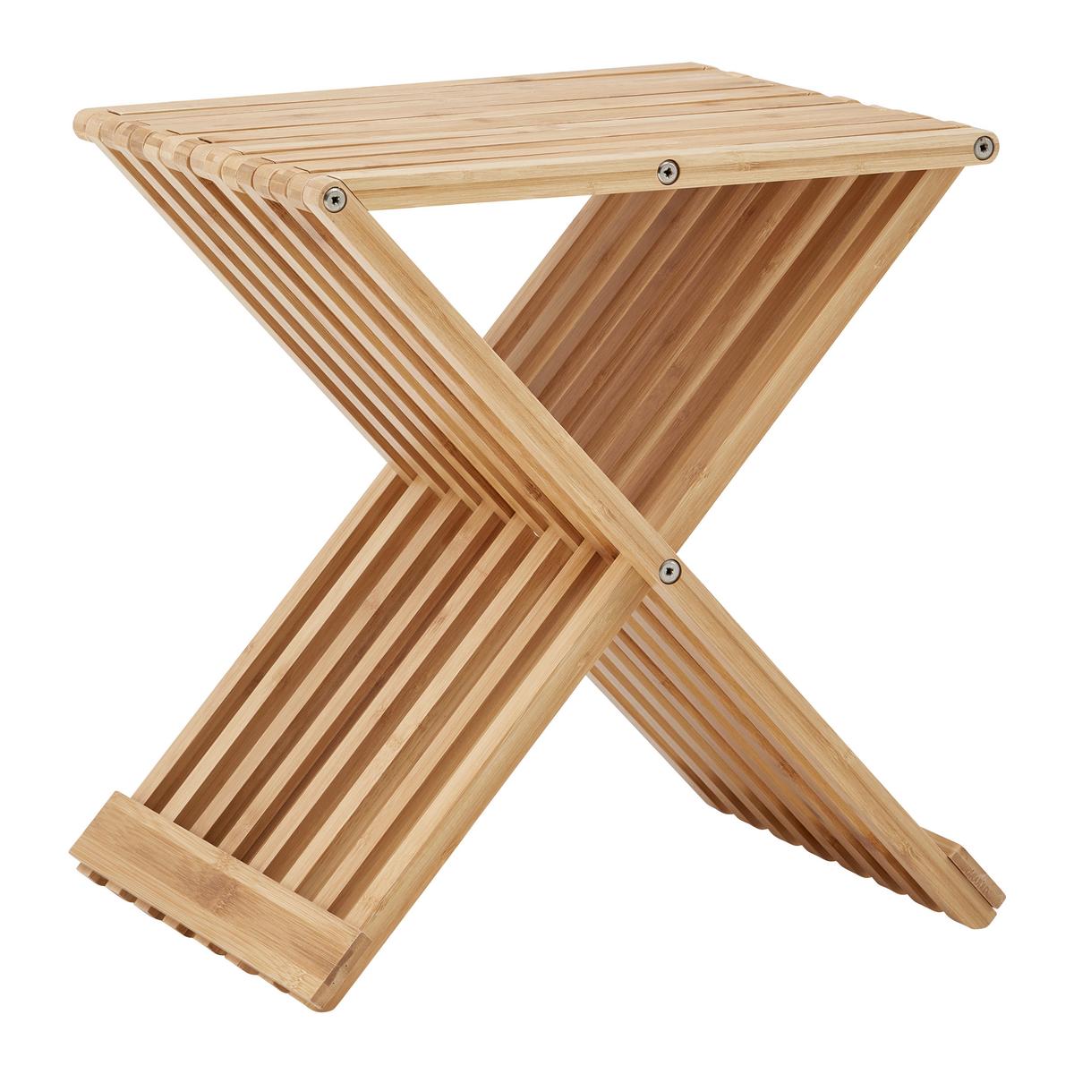Bambusová taburetka BONNY prírodné farby - prírodná farba, Modern, prírodné materiály (40/45/32cm) - P & B