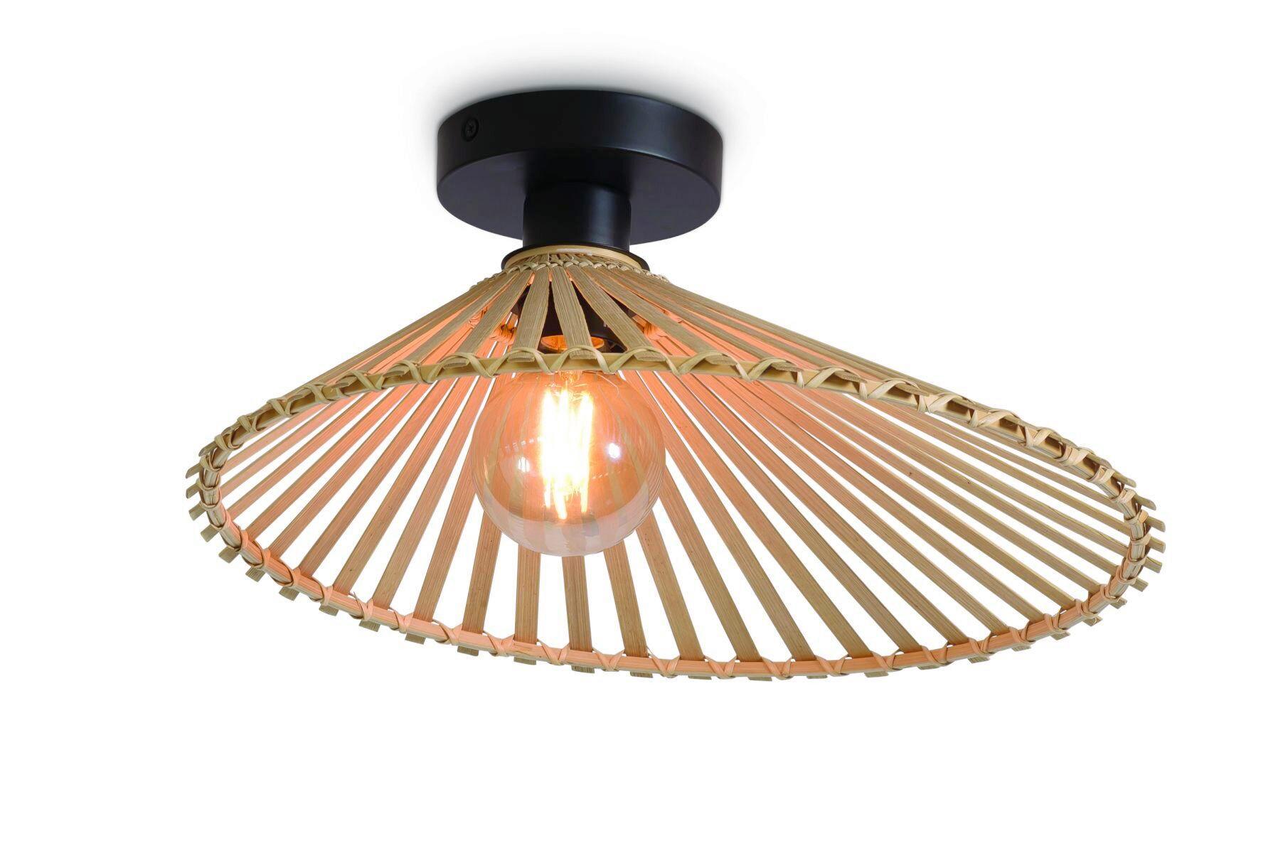 Deckenleuchte Bromo/c40/n - Naturfarben, Trend, Holz (40/13cm) - Good & Mojo