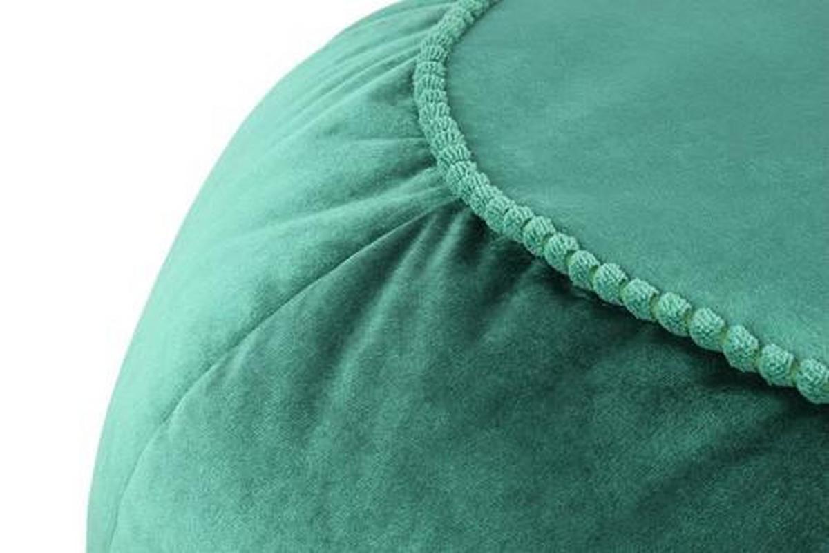 Pouf Taj Mahal DxH:: 65x35 cm Samt Grün mit Reißverschluss - Grün, MODERN, Textil (65/35/65cm) - Kayoom