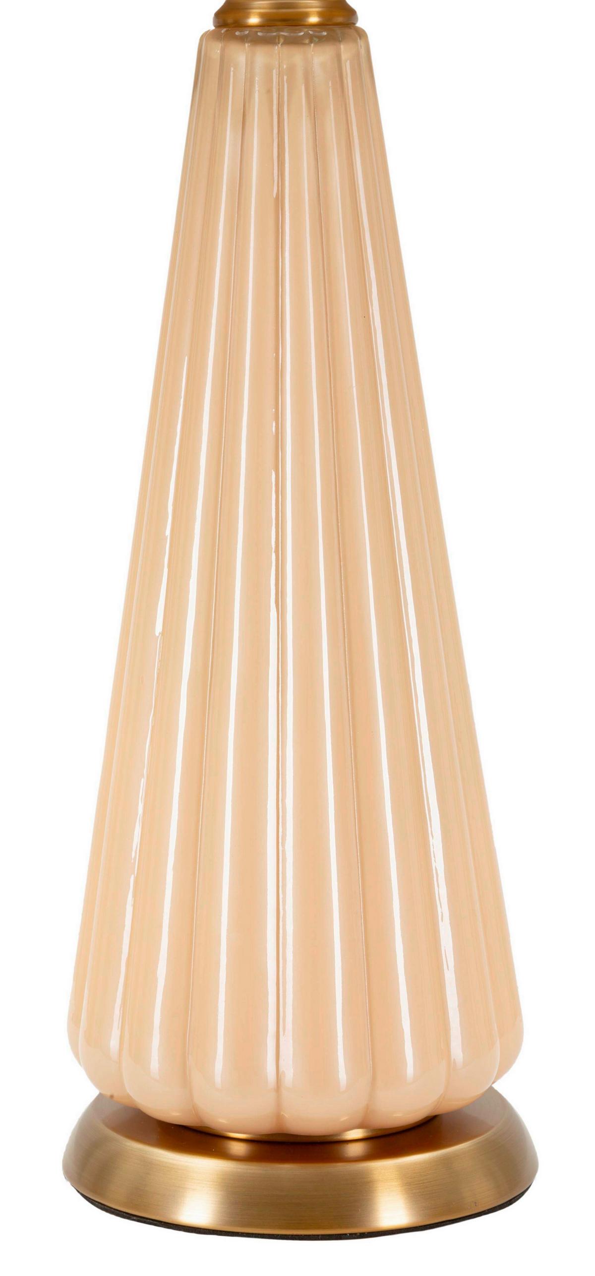 Tischleucht Perly H Perlmutt, Goldfarben B: 36,5cm - Perlmutt/Goldfarben, Basics, Glas/Textil (36.5/68.5/36.5cm)