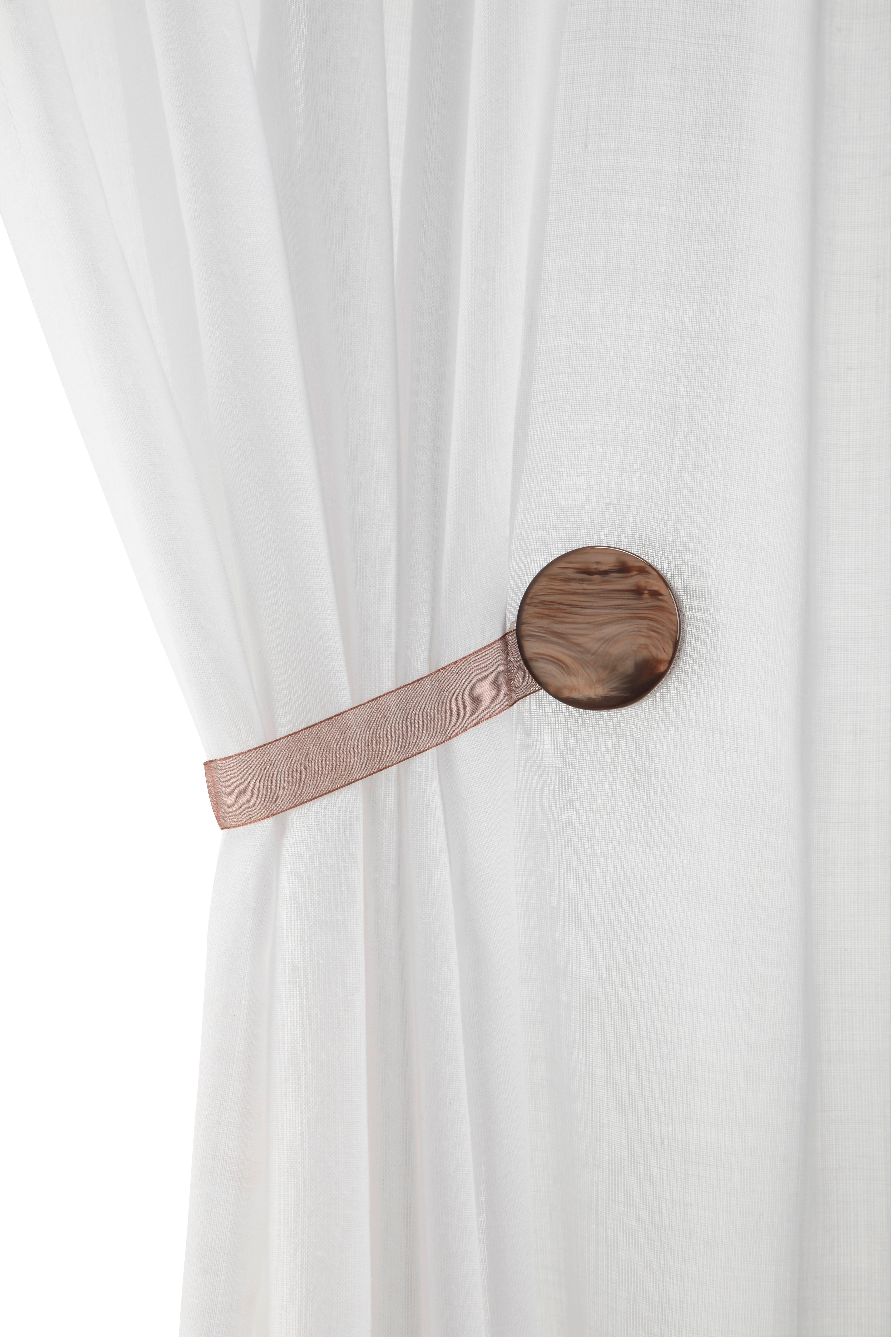 DEKORAČNÝ ŠTIPEC PERLMUTT - sivá/biela, textil (4cm) - Modern Living
