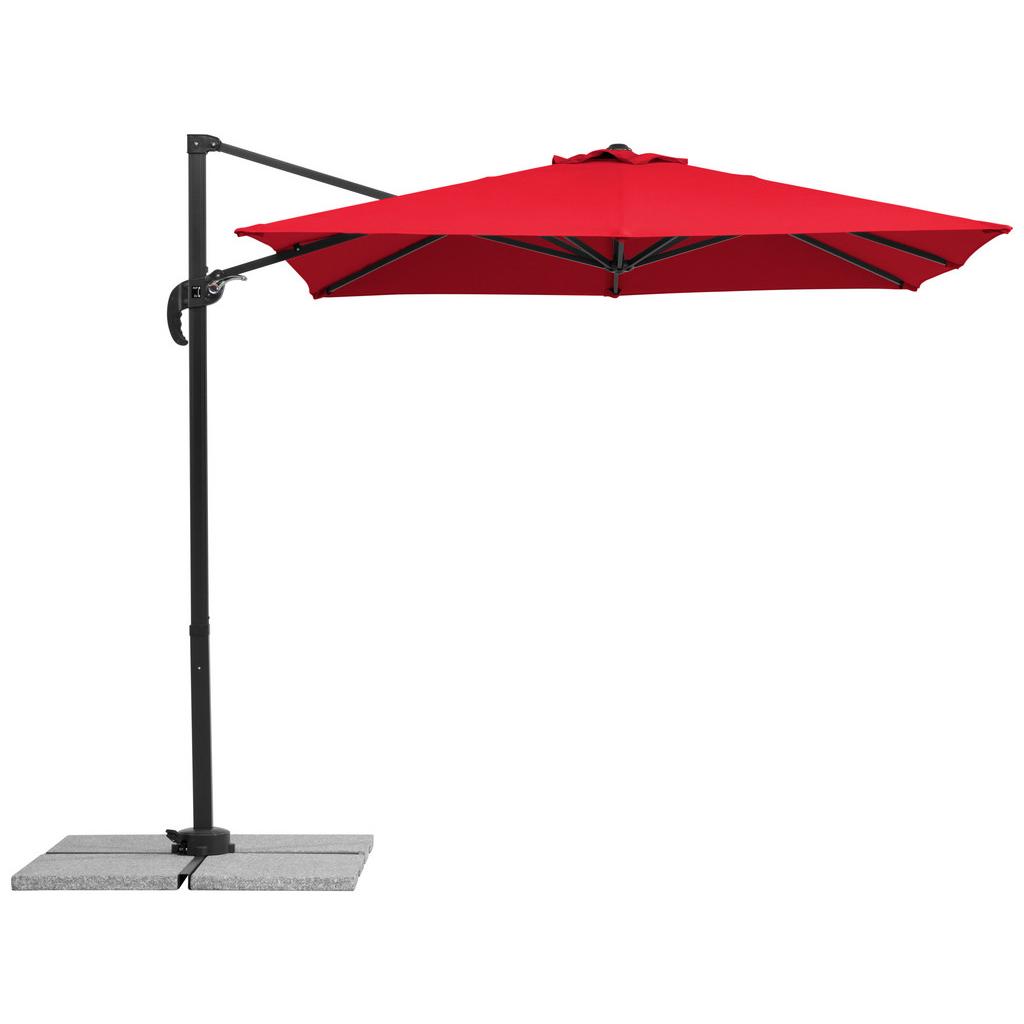 Ampelschirm Rhodos Junior BHT: 300x239x230 cm Rot