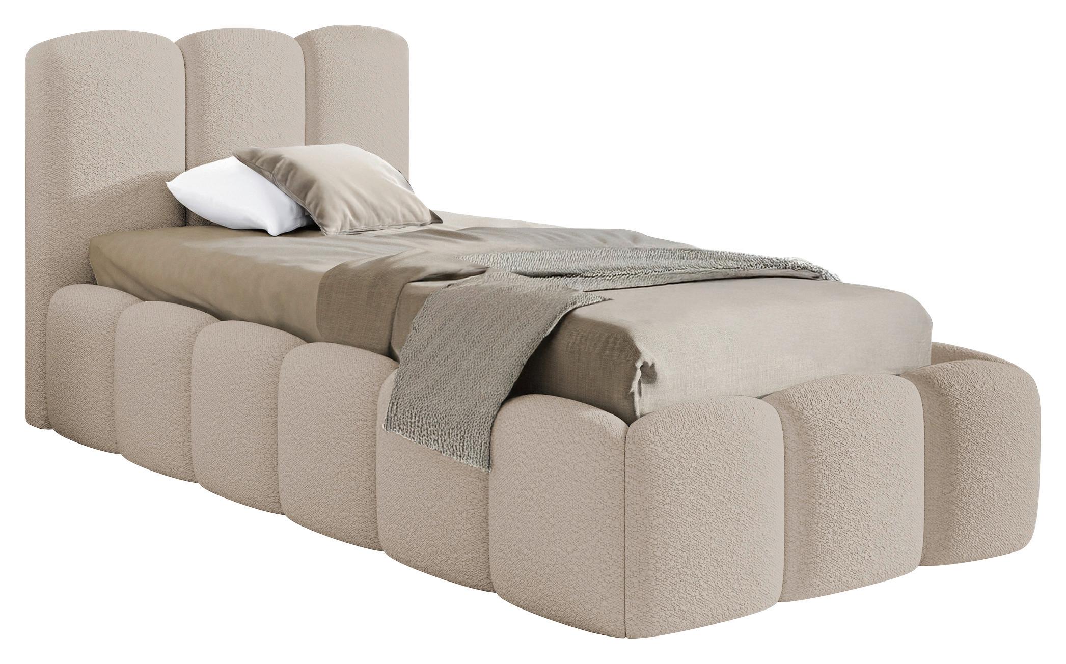 Polsterbett Artamide Sandfarben Lf: 120x200 cm - Sandfarben, MODERN, Holz/Textil (120/200cm) - Livetastic